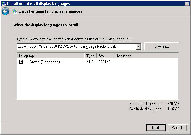 windows server language pack download