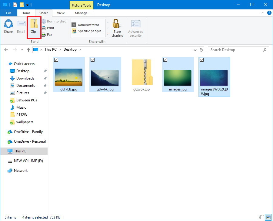 cannot unzip files windows 10